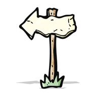 arrow sign post cartoon