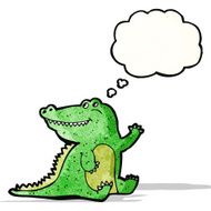 friendly cartoon crocodile