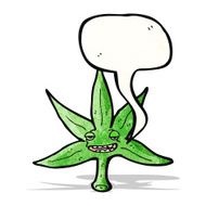 cartoon marijuana leaf symbol