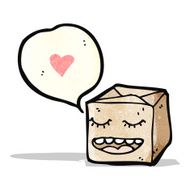 cartoon box with love heart