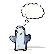 funny penguin with thought bubble N3