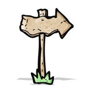 pointing arrow sign cartoon N2
