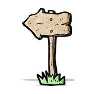 pointing arrow sign cartoon N3