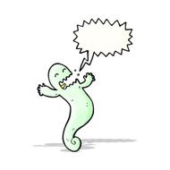 ghost with speech bubble