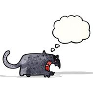 cartoon black cat N27