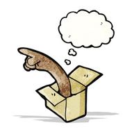 cartoon pointing hand N13