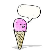 cartoon ice cream cone character