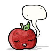 cute singing apple cartoon N2