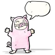 pig costume cartoon