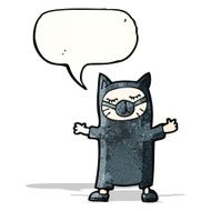 black cat costume cartoon
