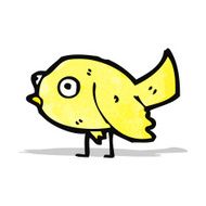 cartoon yellow bird N12