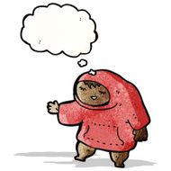 cartoon boy in hooded top N19
