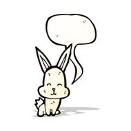 white rabbit cartoon