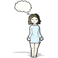 cartoon woman in night dress N2