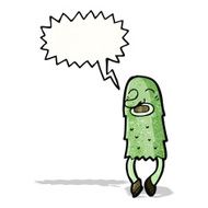 cartoon monster with speech bubble N65