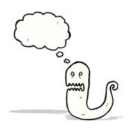 cartoon spooky white ghost