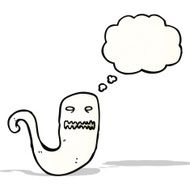 cartoon spooky white ghost N2
