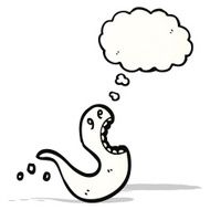 cartoon spooky white ghost N3