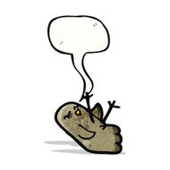 cartoon bird with speech bubble N326