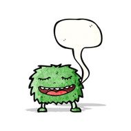 friendly monster with speech bubble