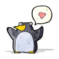 funny cartoon penguin N29
