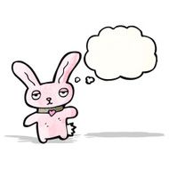 cartoon pink rabbit N37
