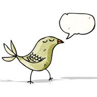 cartoon bird with speech bubble N330