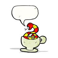 snake in teacup cartoon
