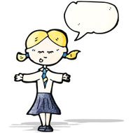 Cartoon School Girl N5