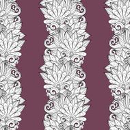 Seamless Floral Pattern (Vector) Hand Drawn Texture N24