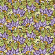 Seamless Floral Pattern (Vector) Hand Drawn Texture N26