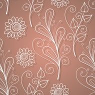 Seamless Floral Pattern (Vector) Hand Drawn Texture N31