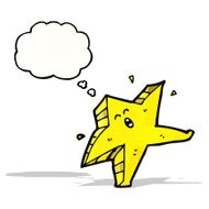 cartoon star with thought bubble N2