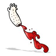 blood squirting arm cartoon N2