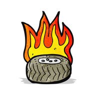 burning tire cartoon