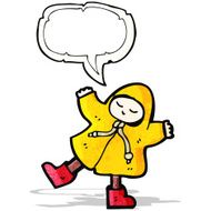 cartoon man in raincoat