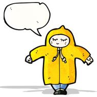 cartoon person in raincoat N3