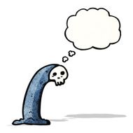 spooky cartoon skull ghost N2