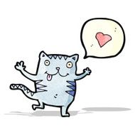 crazy cat in love cartoon