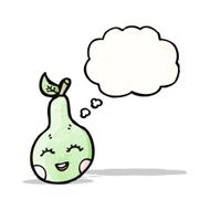 happy cartoon pear