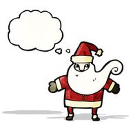 cartoon santa with thought bubble N2