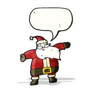 cartoon santa with speech bubble N5