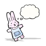 cartoon pink rabbit toy