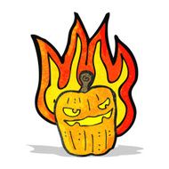 flaming pumpkin cartoon N2