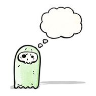 cartoon skull ghost