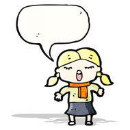 cartoon singing girl N4