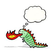 Cartoon Fire Breathing Monster N4
