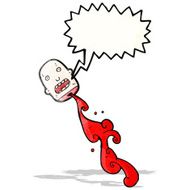 cartoon gross severed head N3