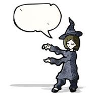 Cartoon Witch Casting Spell N3