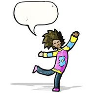 cartoon dancing man N27